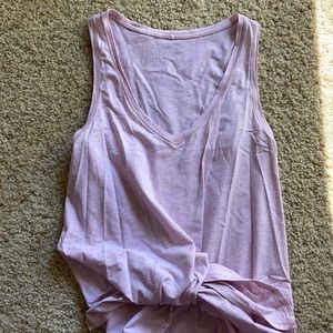 pink lululemon tie front tank top